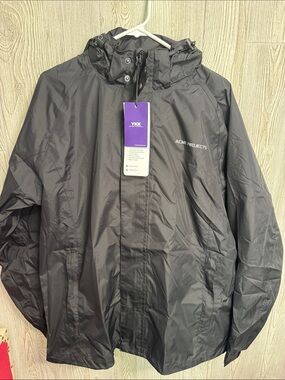 Men's Black Packable Rain Jacket and Rain Pants- full set